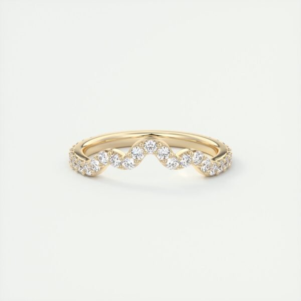 Wavy Cloud Diamond Eternity Band - Image 5
