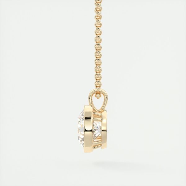 Bezel-Set Round Diamond Pendant - Image 13