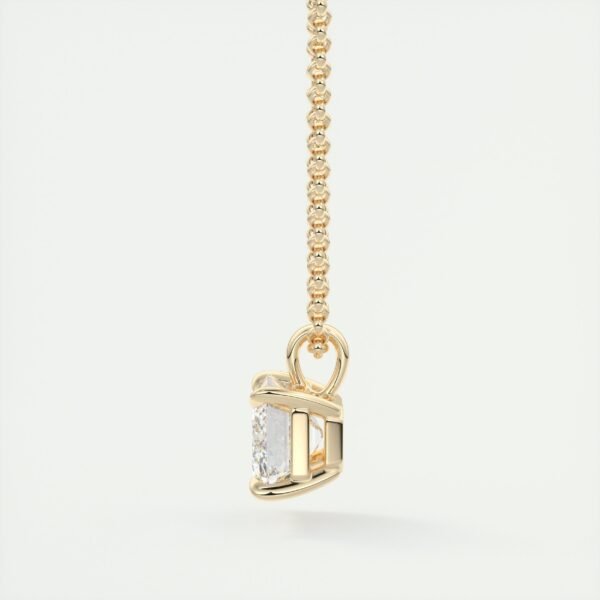 Emerald Cut Diamond Solitaire Pendant - Image 13