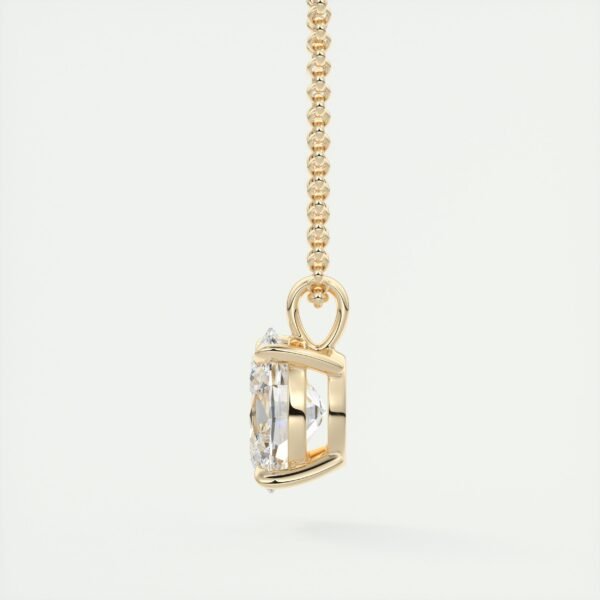 Classic Oval Diamond Solitaire Pendant - Image 2