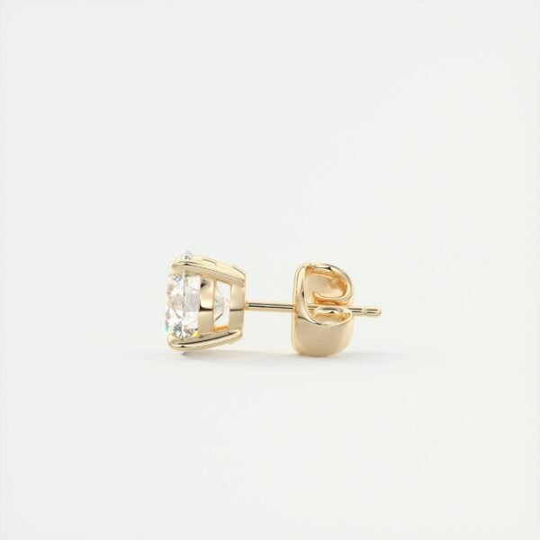 4 Carat Total Weight Round Brilliant Lab Diamond Stud Earrings - Image 12